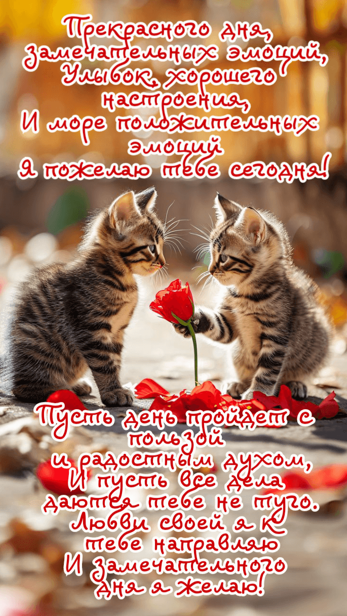 Прекрасного дня,  замечательных эмоций