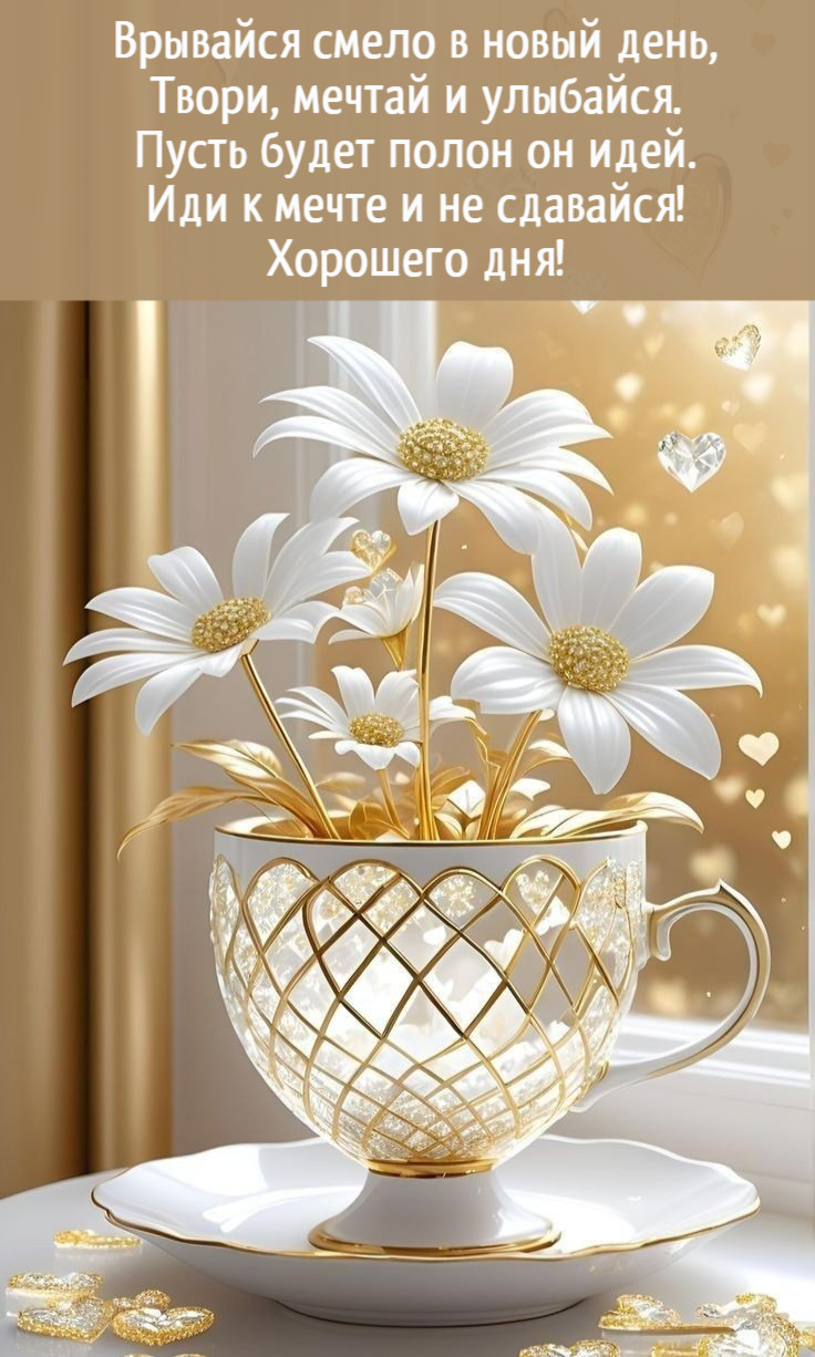 Врывайся смело в новый день, Твори, мечтай и улыбайся.