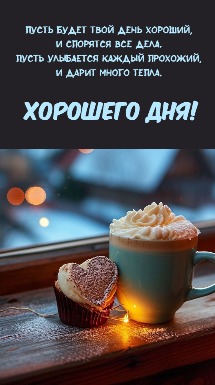 Пусть будет твой день хороший, И спорятся все дела.