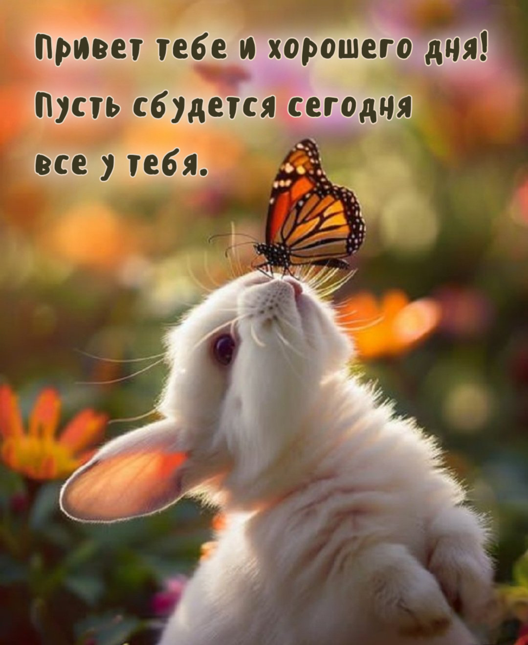 Привет тебе и хорошего дня! Пусть сбудется сегодня все у тебя.
