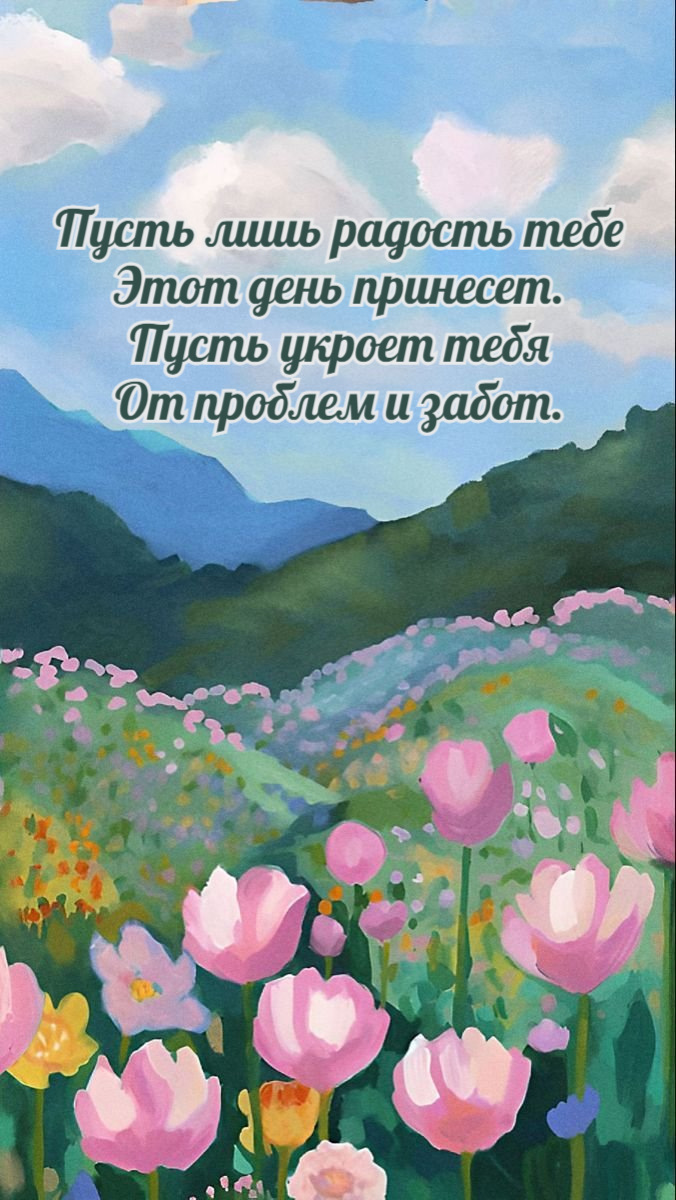 Пусть лишь радость тебе Этот день принесет.