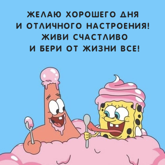 Желаю хорошего дня  и отличного настроения!   Живи счастливо  и бери от жизни все!