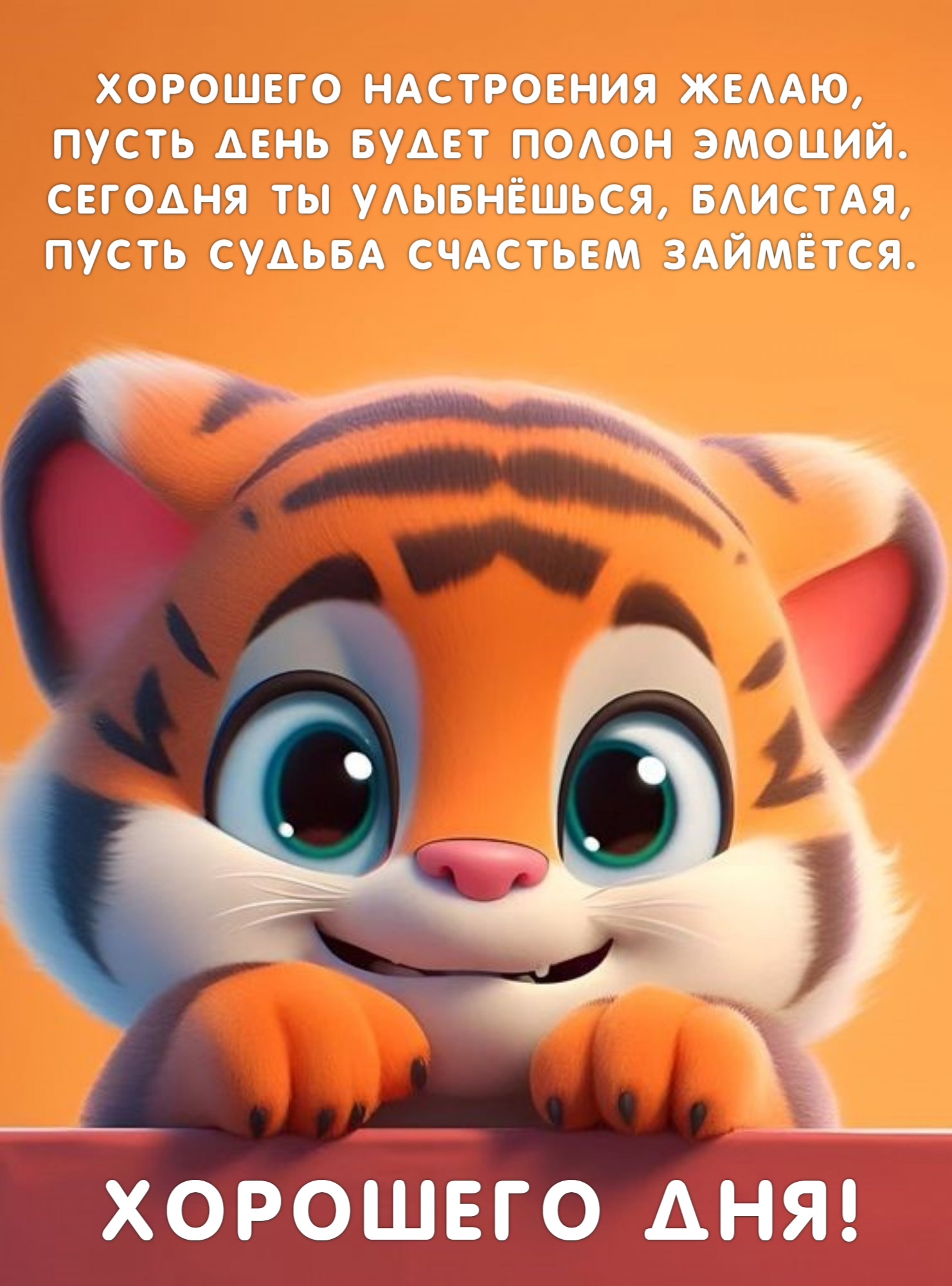Хорошего настроения желаю, Пусть день будет полон эмоций