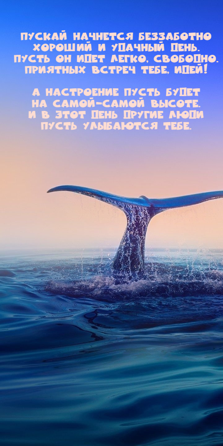 Пускай начнется беззаботно Хороший и удачный день