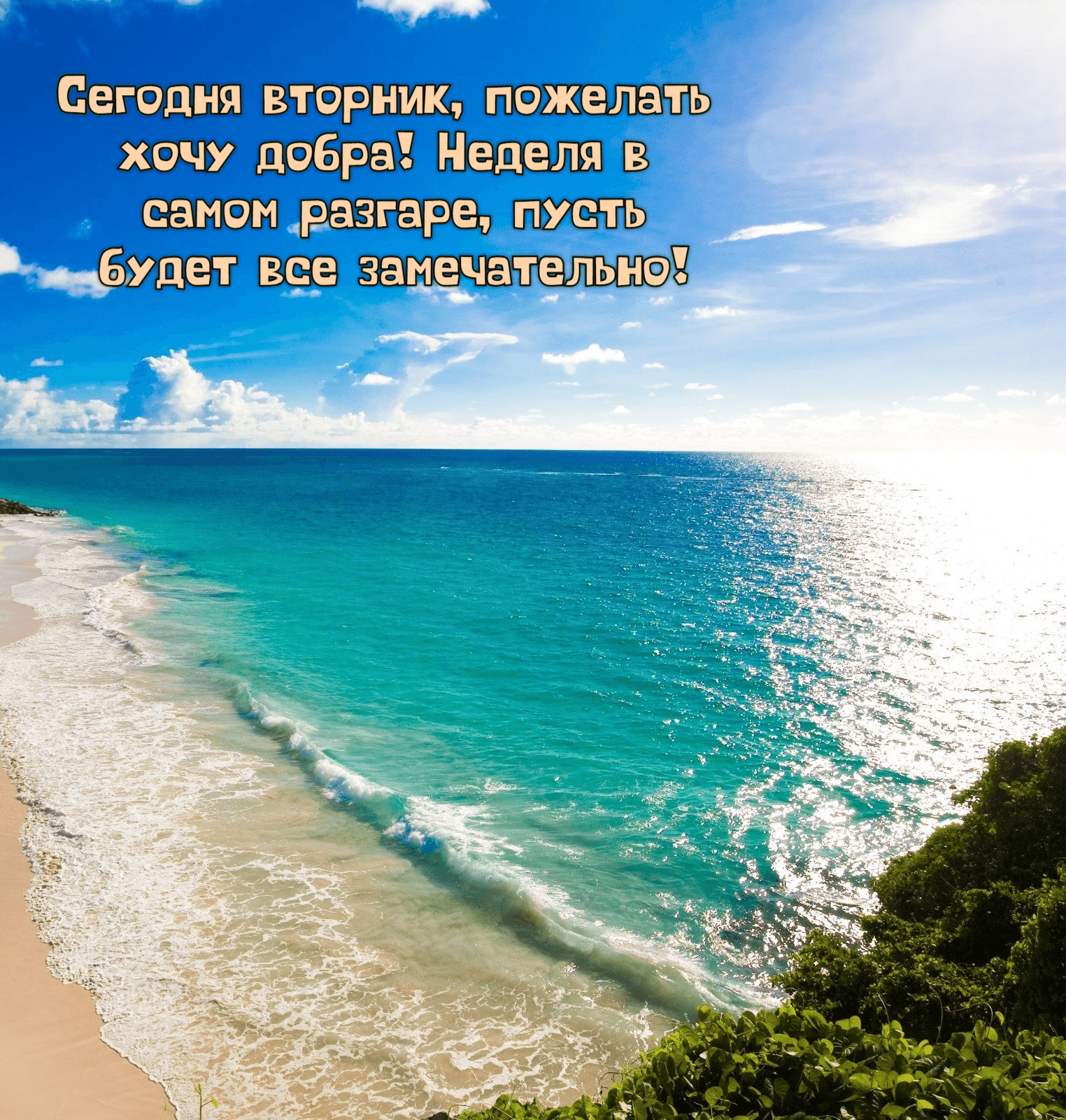 Сегодня вторник, пожелать хочу добра!