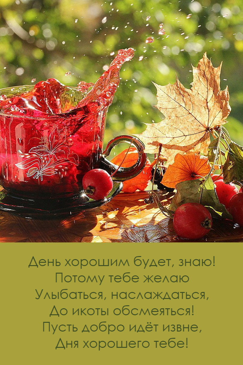 День хорошим будет, знаю!