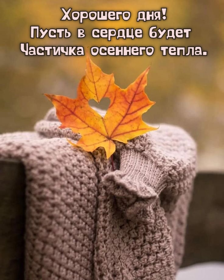 Пусть в сердце будет Частичка осеннего тепла.