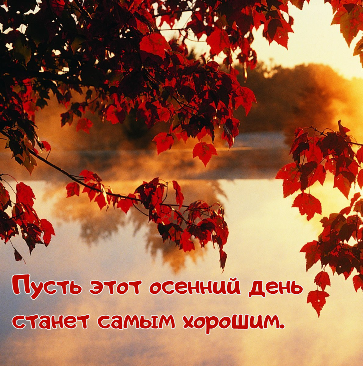 Пусть этот осенний день  станет самым хорошим.
