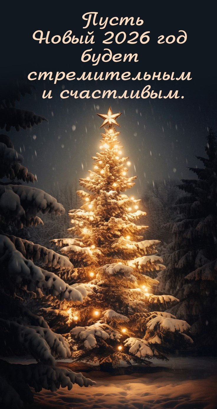 Пусть Новый год будет стремительным и счастливым.