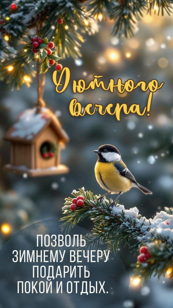 Позволь вечеру подарить покой и отдых.