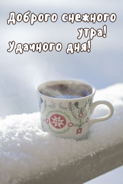 Доброго снежного утра! Удачного дня!